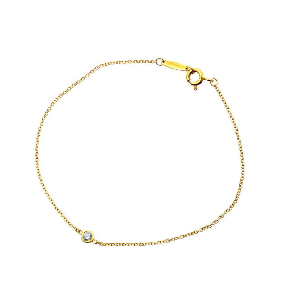 TIFFANY & CO. 18k Gold Diamond Charm Bracelet